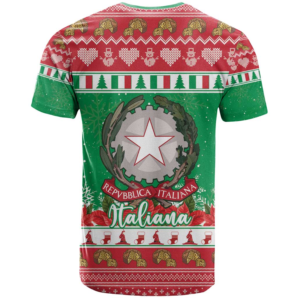 Italy Christmas T-Shirt Coat Of Arms Buon Natale Graphic Tee