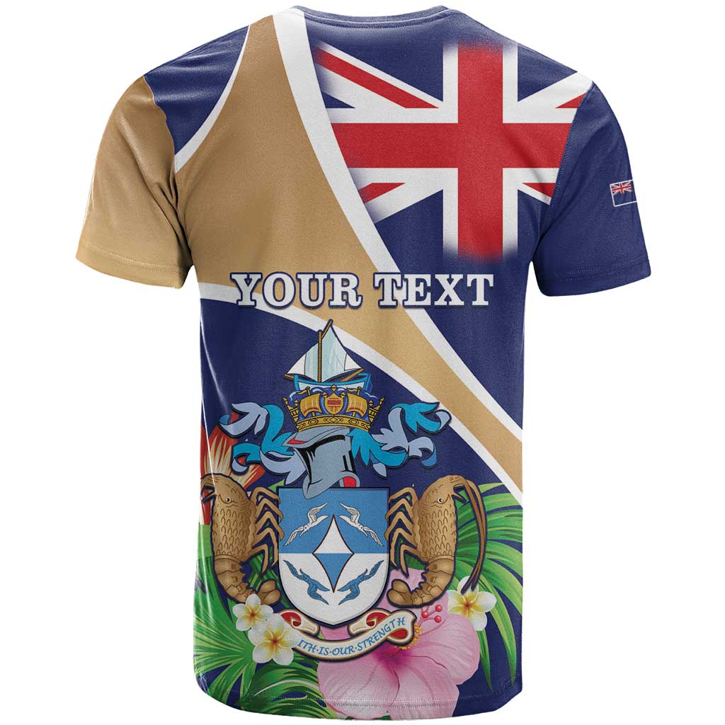 Personalized Tristan da Cunha T-Shirt Coat Of Arms - Flag Style Graphic Tee