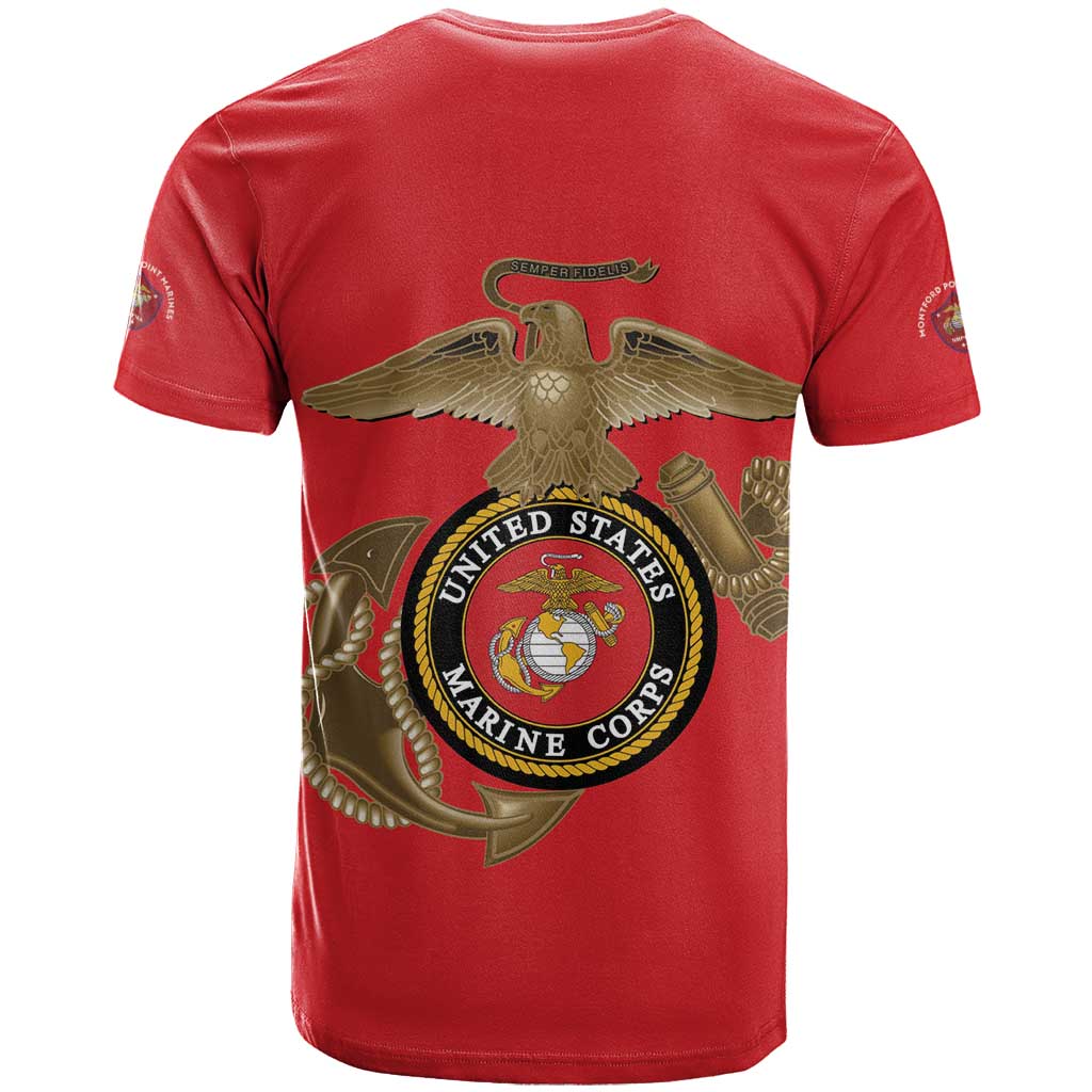 Montford Point Marines T-Shirt The Right To Fight - Red Graphic Tee