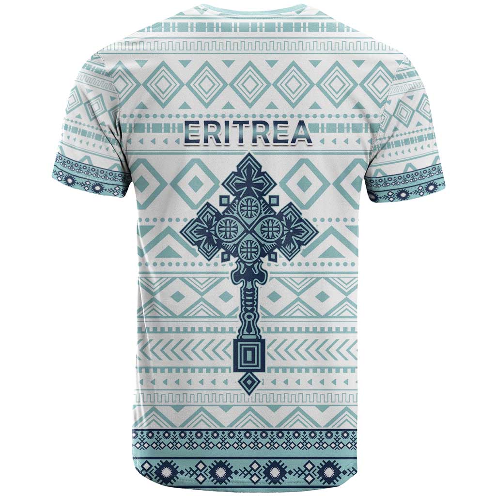 Eritrea T-Shirt Eritrean Cross Mix Tilet Pattern Graphic Tee