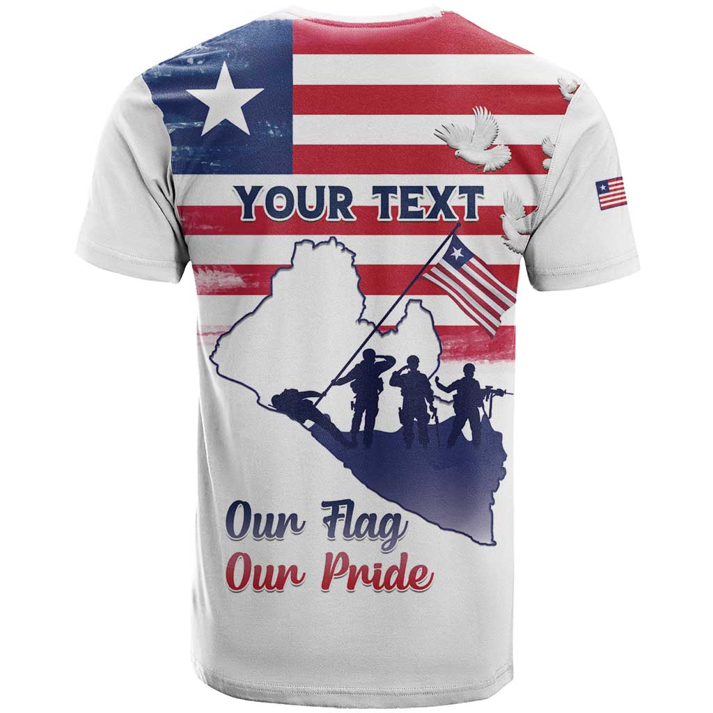 Personalised Liberia Flag Day T-Shirt Our Flag Our Pride Graphic Tee