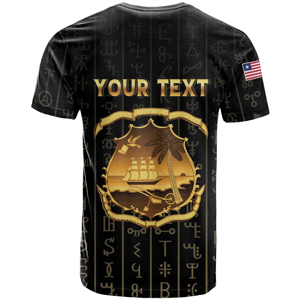 Personalized Liberia Vai Syllabary Vertical Pattern T-Shirt Graphic Tee