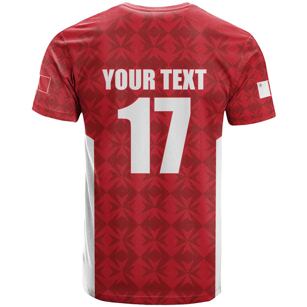 Custom Malta Football Jersey Go Champions T-Shirt Red Style Graphic Tee
