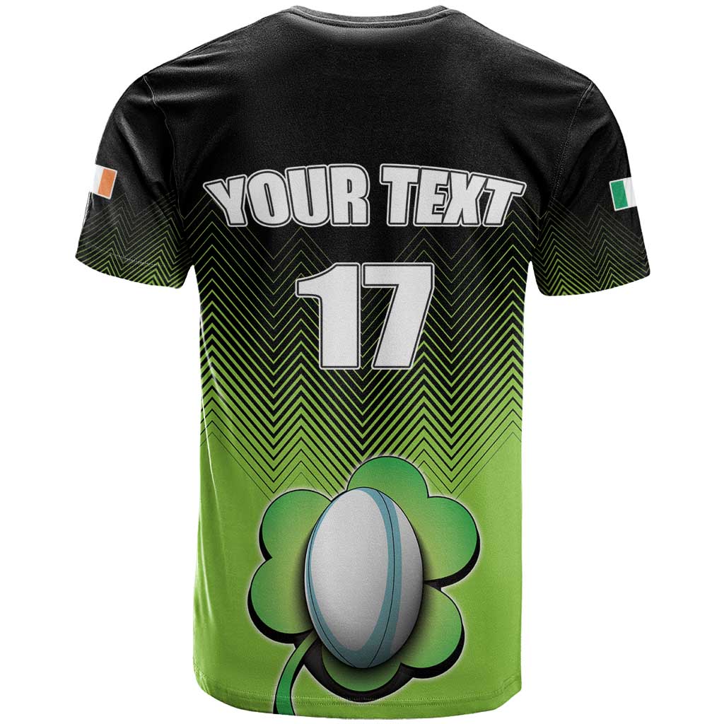 Custom Ireland Rugby Go Champions T-Shirt Irish Shamrock Graphic Tee