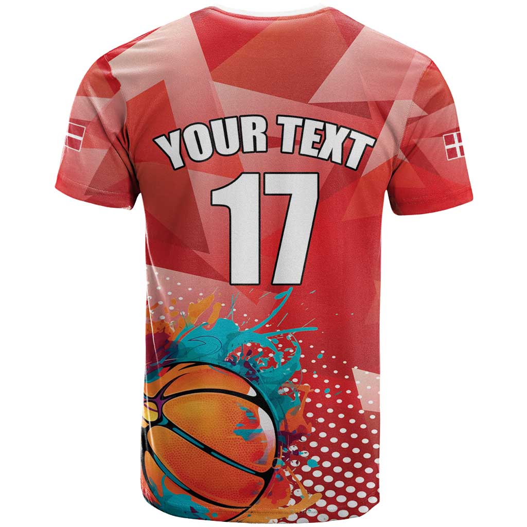 Custom Danmark Basketball Go Champions T-Shirt Sporty Style Graphic Tee