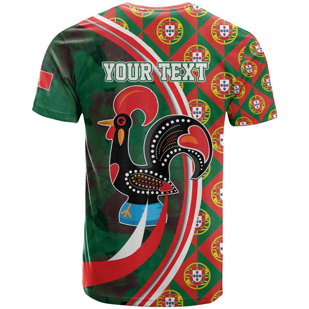 Personalized Portugal Rooster of Barcelos T-Shirt Portuguese Flag Graphic Tee
