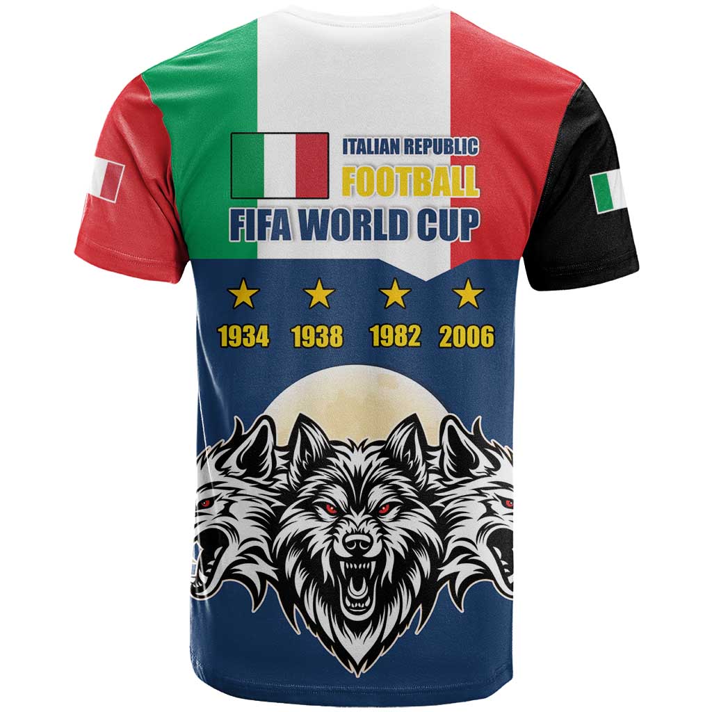Italian Republic Football T-Shirt Gli Azzurri History Champion Graphic Tee