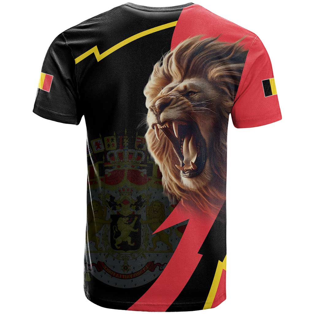 Belgium Coat of Arms T-Shirt Angry Lion Graphic Tee