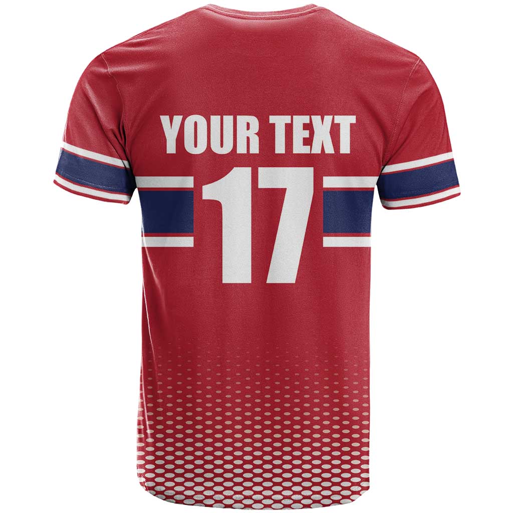 Norway Ice Hockey Custom T-Shirt Norge Polar Bears Red Style Graphic Tee