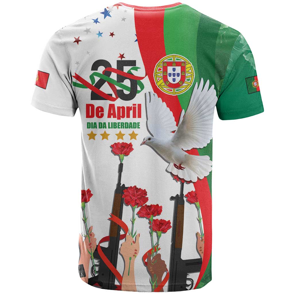 Portugal Carnation Revolution T-Shirt Dia Da Liberdade 25 De April Graphic Tee
