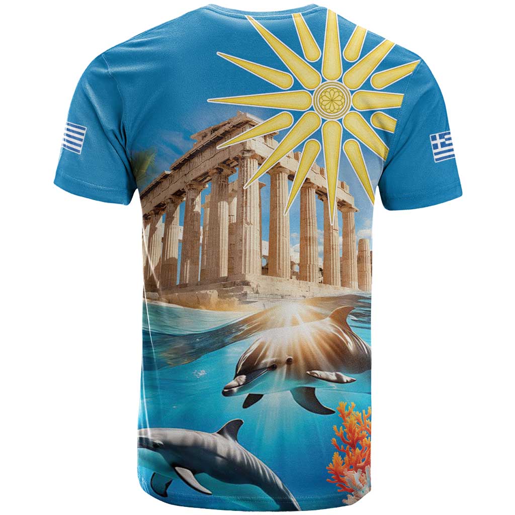 Greece Independence Day 25th March T-Shirt Scenery in Greece Graphic Tee