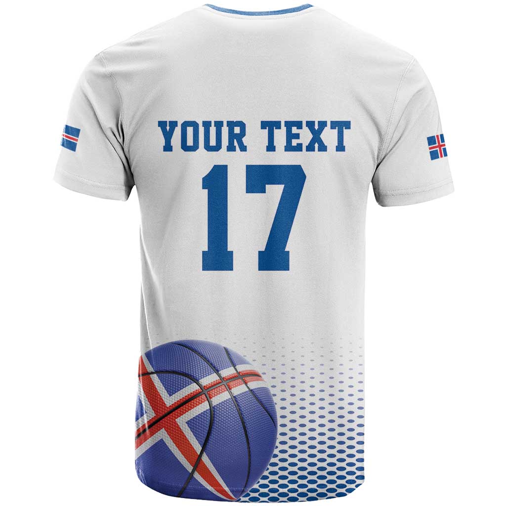 Iceland Basketball Custom T-Shirt White Style Graphic Tee