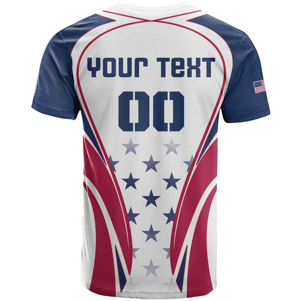 Custom USA Rugby T-Shirt Simple Style Graphic Tee