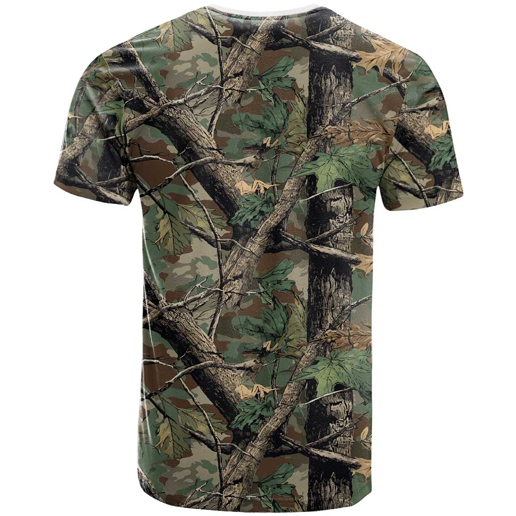 Santa Deer Hunting Christmas T-Shirt Hunting Camouflage Patterns Graphic Tee