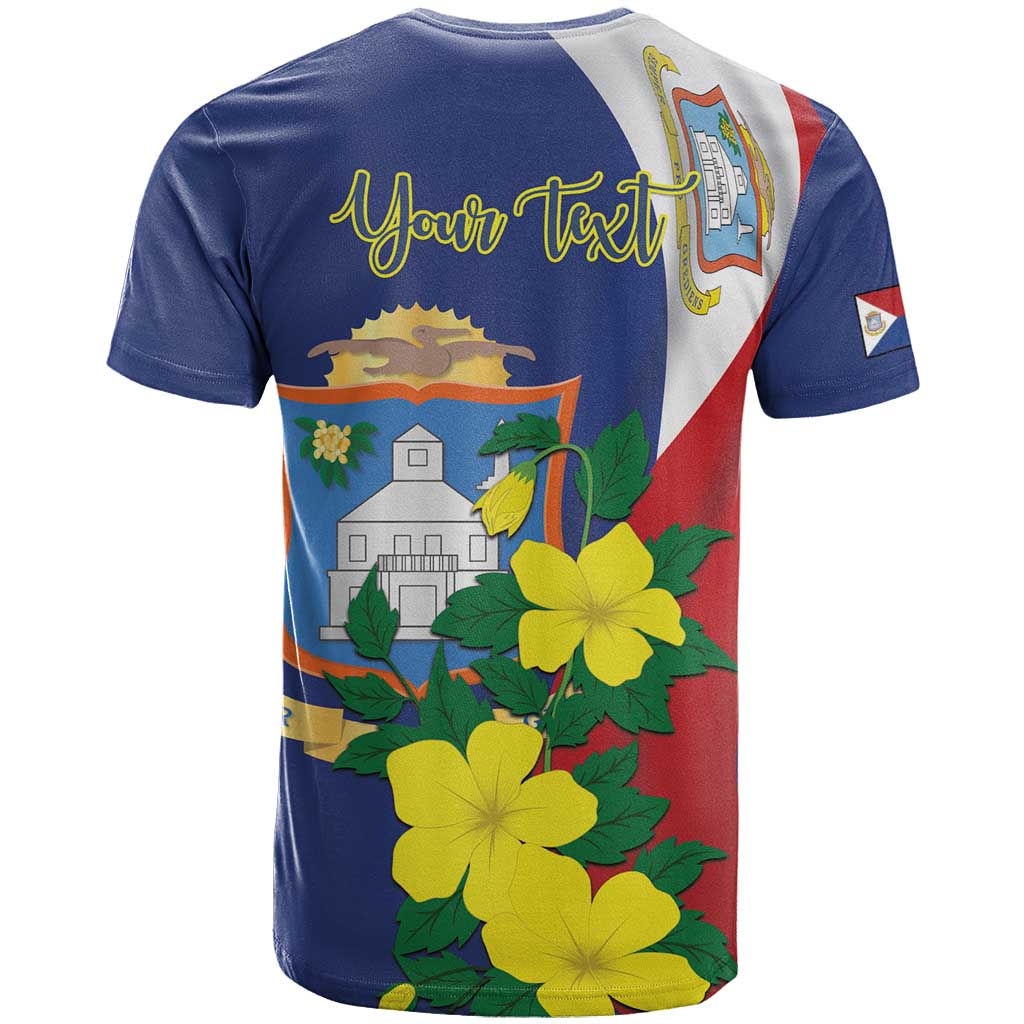 Personalized Sint Maarten Flag Day T-Shirt 40th Anniversary Semper Progrediens Graphic Tee