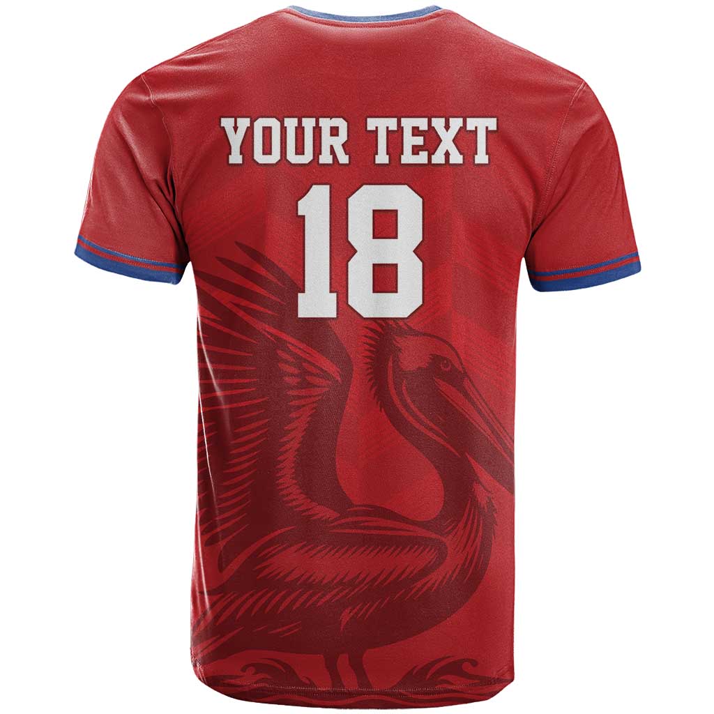 Custom Sint Maarten Football Red Version T-Shirt Go Champion Graphic Tee