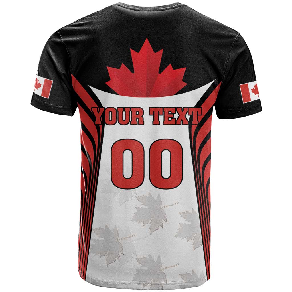 Custom Canada Hockey T-Shirt Moose Playing Ice Hockey Graphic Tee