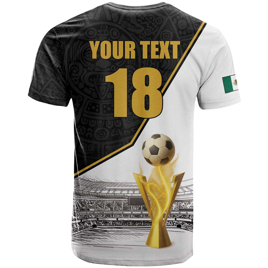 Custom Mexico Football Champion T-Shirt Aztec Pattern Graphic Tee