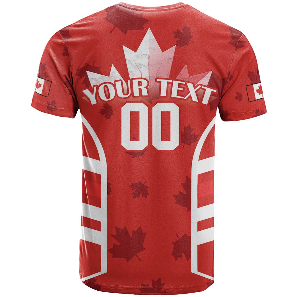 Custom Canada Rugby T-Shirt Canada Flag Maple Leaf Graphic Tee