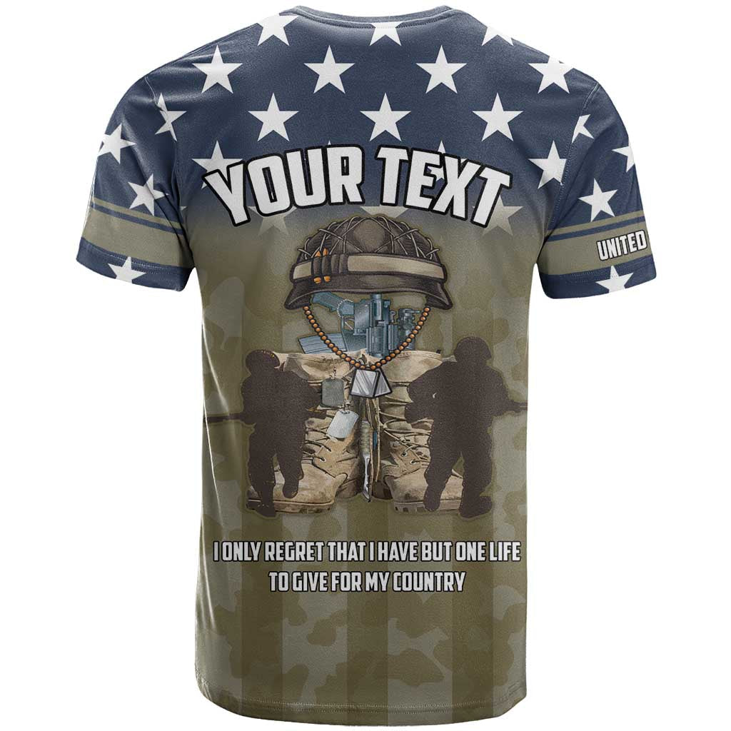 Personalized Veterans Day 2024 T-Shirt U.S Veterans Proud Dad Graphic Tee