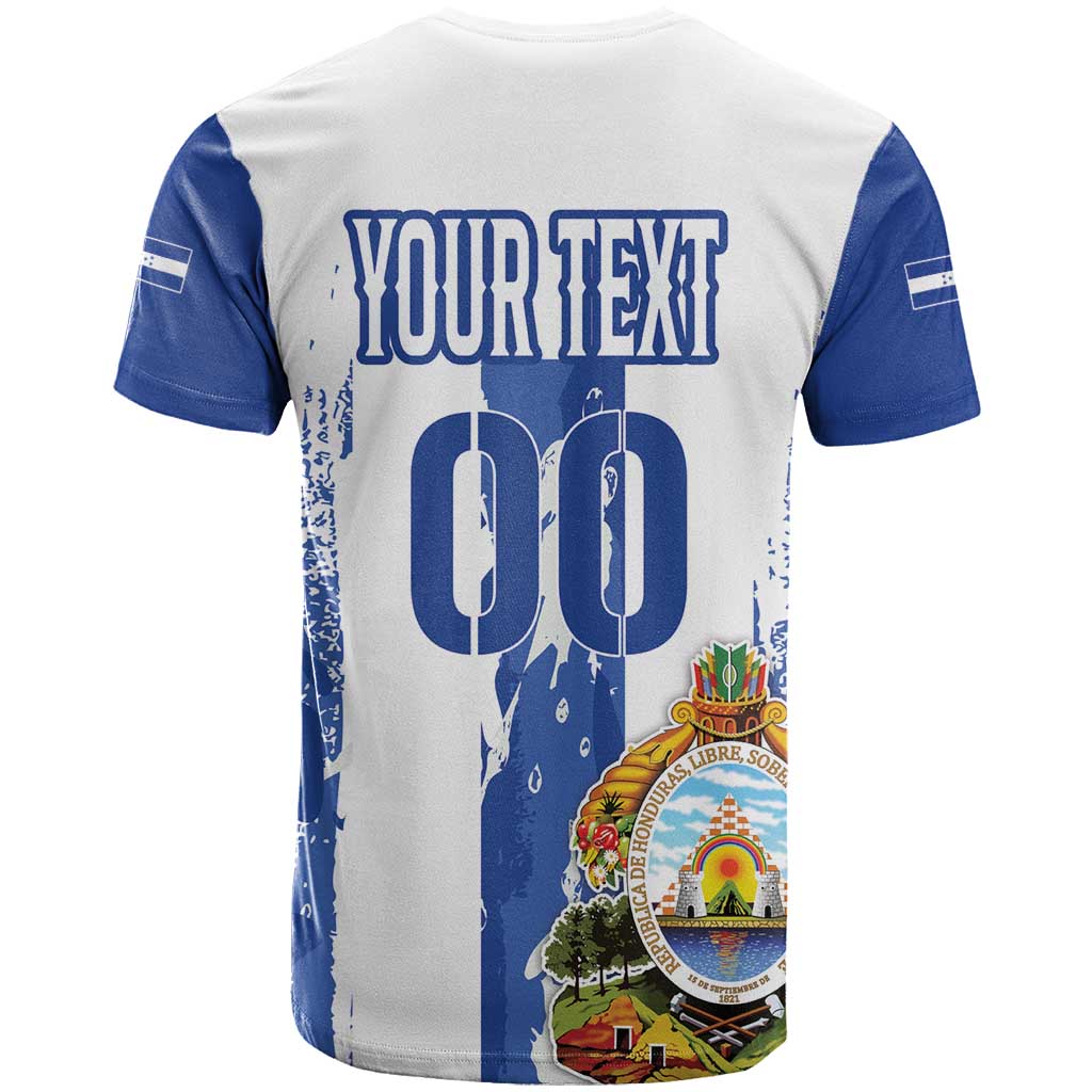 Custom Honduras Football T-Shirt Los Catrachos Grunge Style Graphic Tee