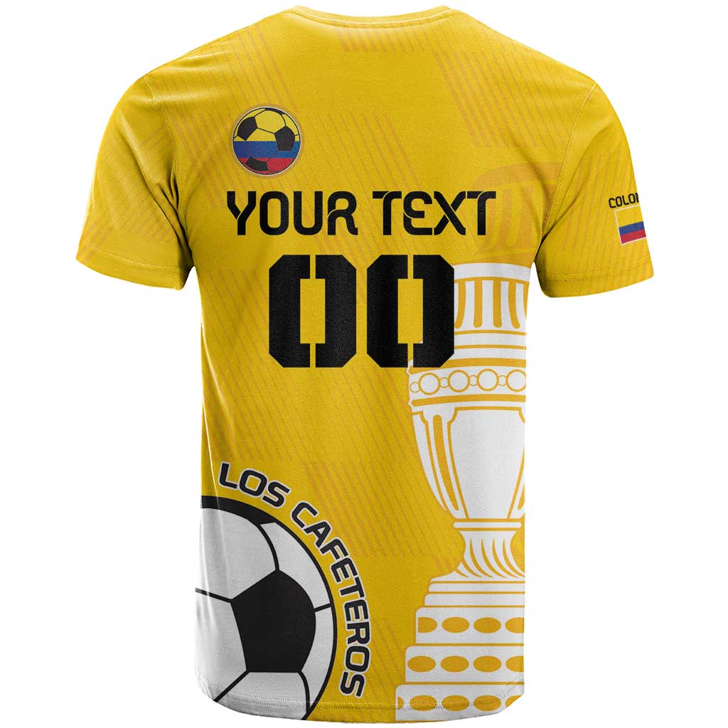 Custom Colombia Football T-Shirt Go Champions Graphic Tee