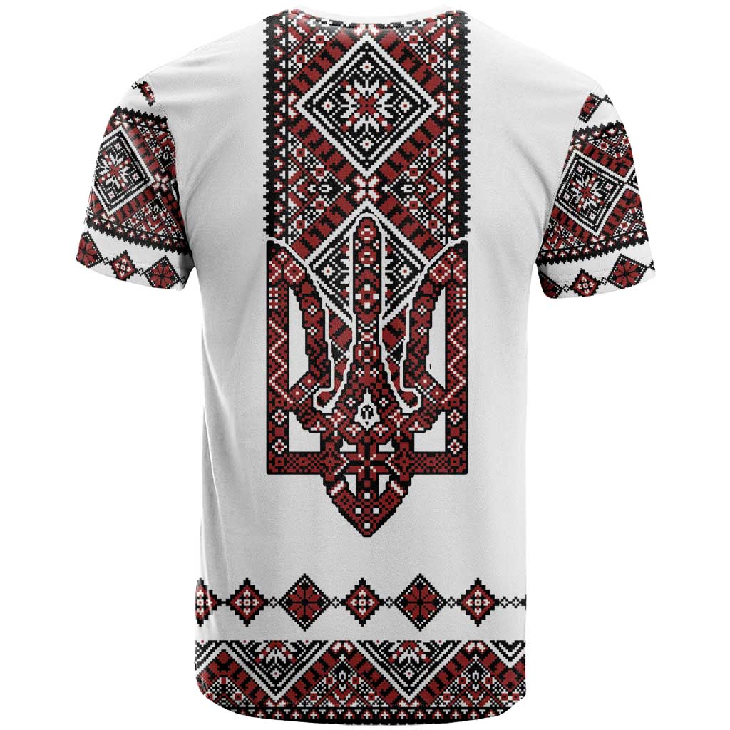 Ukraine Bandura Vyshyvanka Pattern T-Shirt Ukrainian Heritage Folk White Version Graphic Tee