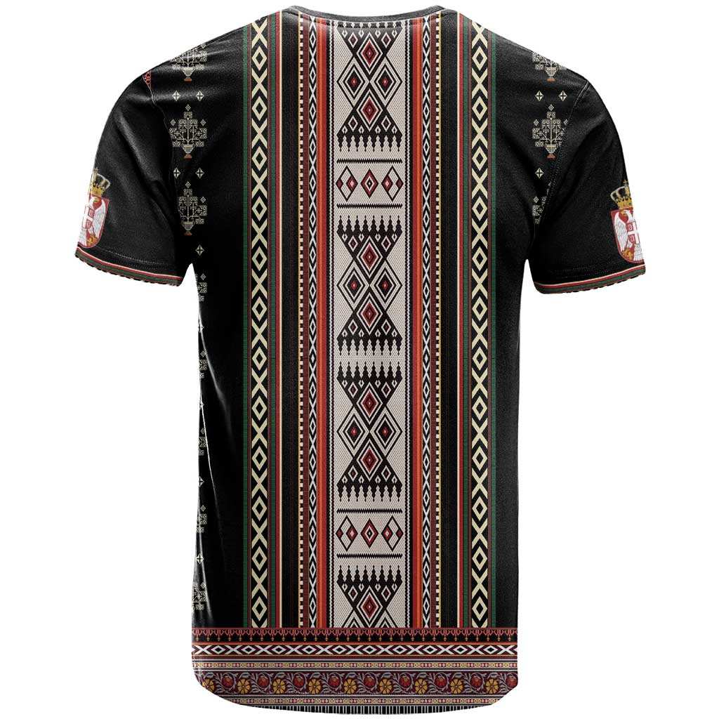 Serbia Folk Pattern T-Shirt God of Justice Graphic Tee