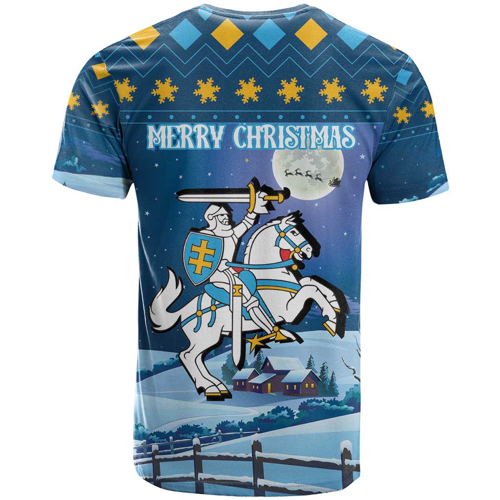 Lithuania Christmas T-Shirt Coat Of Arms Merry Xmas Graphic Tee