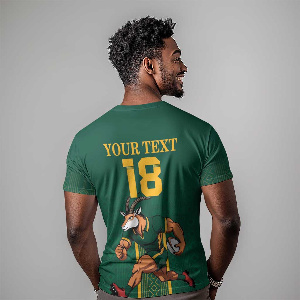 Custom South Africa Rugby T-Shirt Go Springboks Graphic Tee