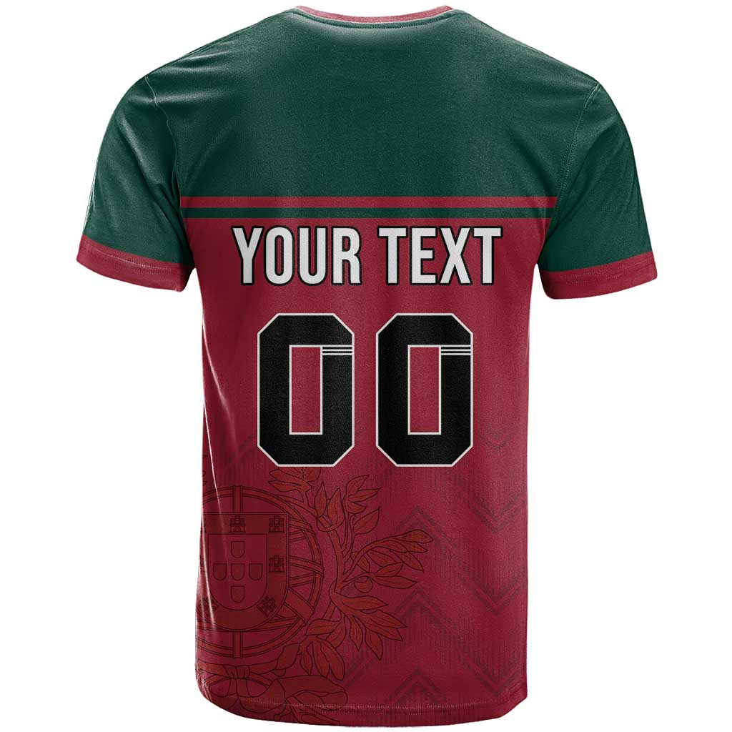 Custom Portugal Rugby T-Shirt Go Os Lobos Wolves Mascot Graphic Tee