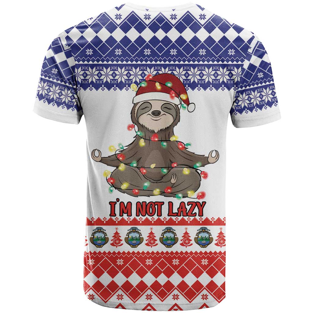Costa Rica Christmas T-Shirt Merry Slothmas Graphic Tee