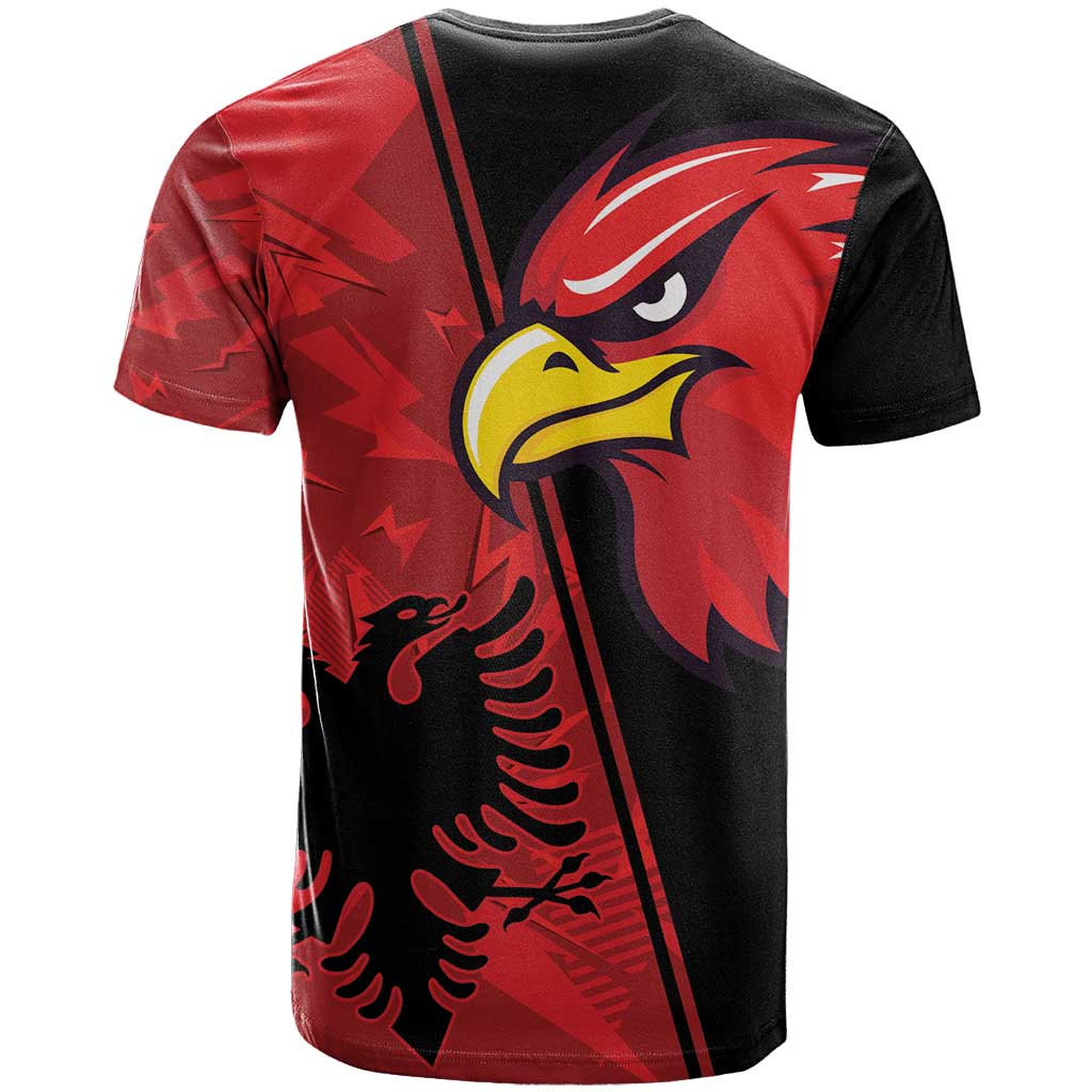 Albania Eagle T-Shirt National Emblem Grunge Pattern Graphic Tee