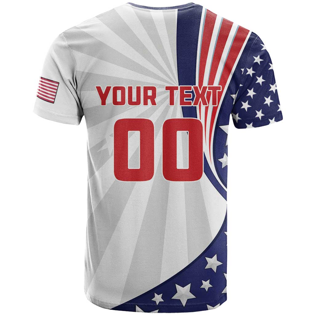 Custom United States Ice Hockey T-Shirt USA Go Champions Graphic Tee