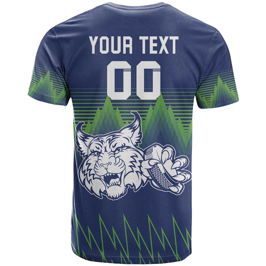 Custom Slovenia Hockey T-Shirt Slovenija Lynx Mascot Graphic Tee