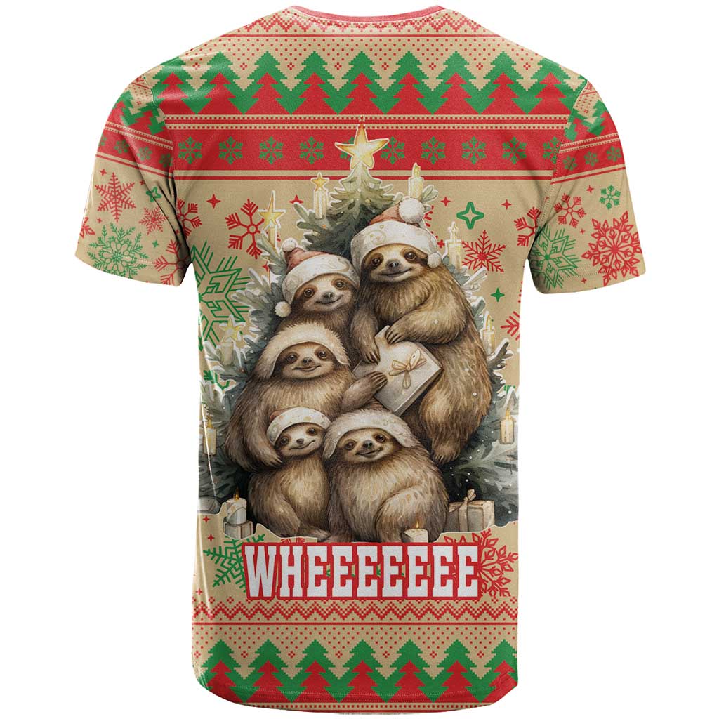 Slothy Christmas T-Shirt Life Is Good Take It Slow Graphic Tee