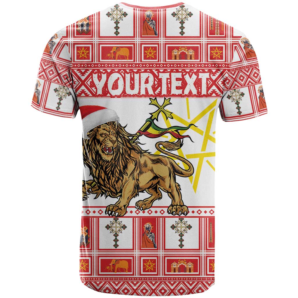 Personalized Ethiopia Christmas T-Shirt Lion of Judah - Melikam Gena! Graphic Tee