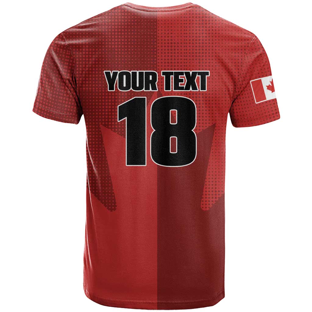 Canada Soccer Maple Leaf Custom T-Shirt Sporty Style Graphic Tee
