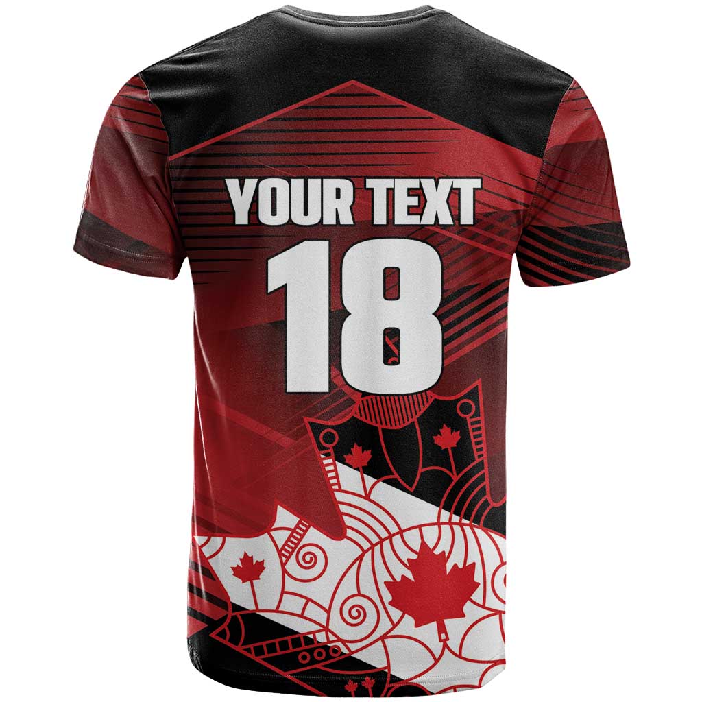 Custom Canada Soccer T-Shirt Les Rouges Maple Leaf Graphic Tee