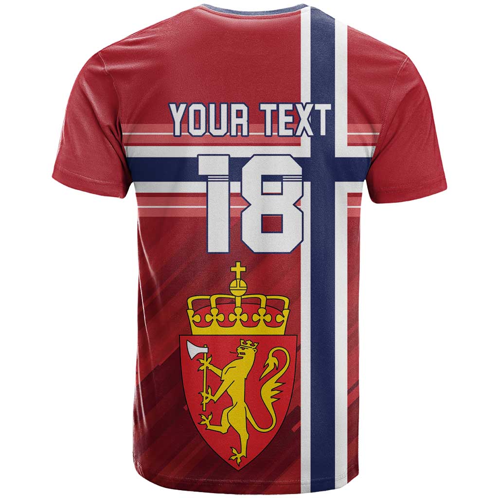 Custom Norway Football T-Shirt Norges Herrelandslag i Fotball Graphic Tee