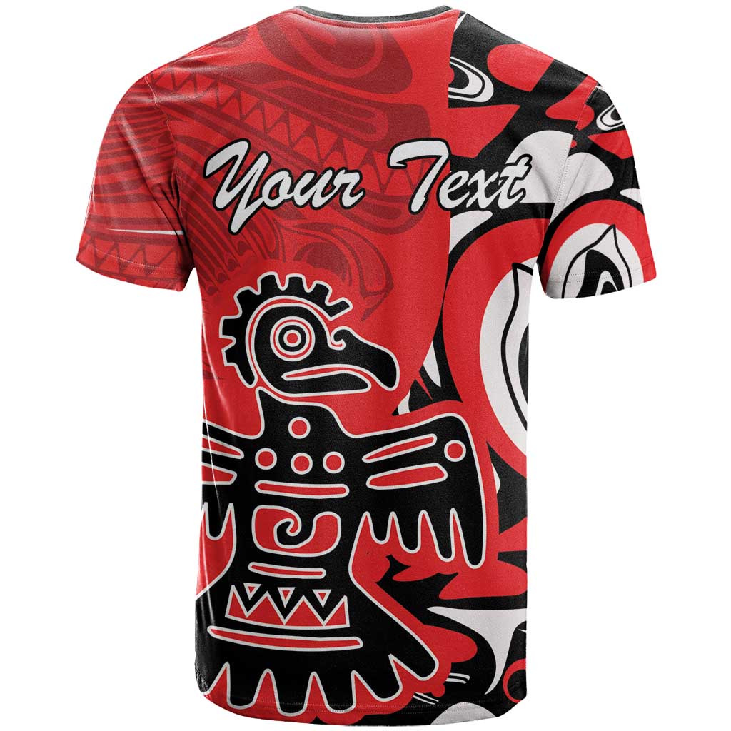 Personalized Canada Haida Eagle T-Shirt Red Style Graphic Tee