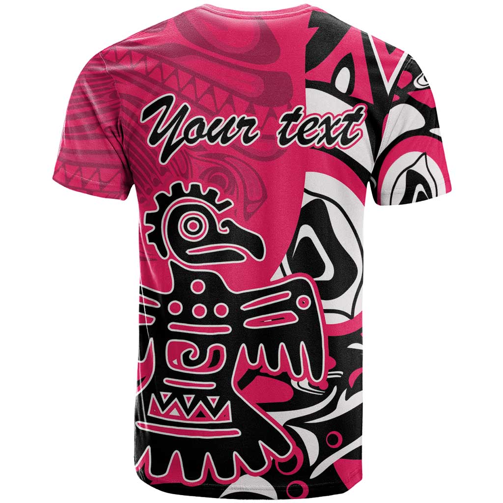 Personalized Canada Haida Eagle T-Shirt Pink Style Graphic Tee