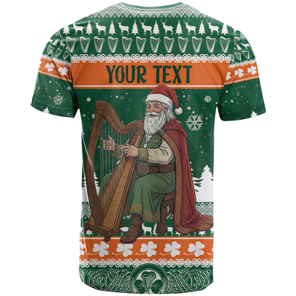 Ireland Christmas Personalized T-Shirt Daidi na Nollag With Irish Harp Graphic Tee