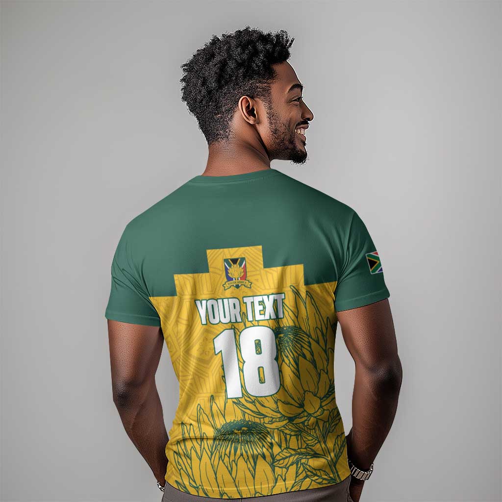Custom South Africa Soccer T-Shirt From Protea Roots We Rise Graphic Tee