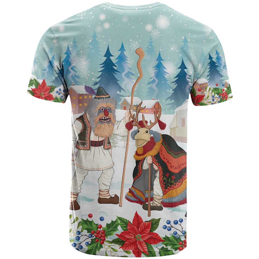 Romania Christmas T-Shirt Romanian Folklore Traditional Christmas Mask Graphic Tee
