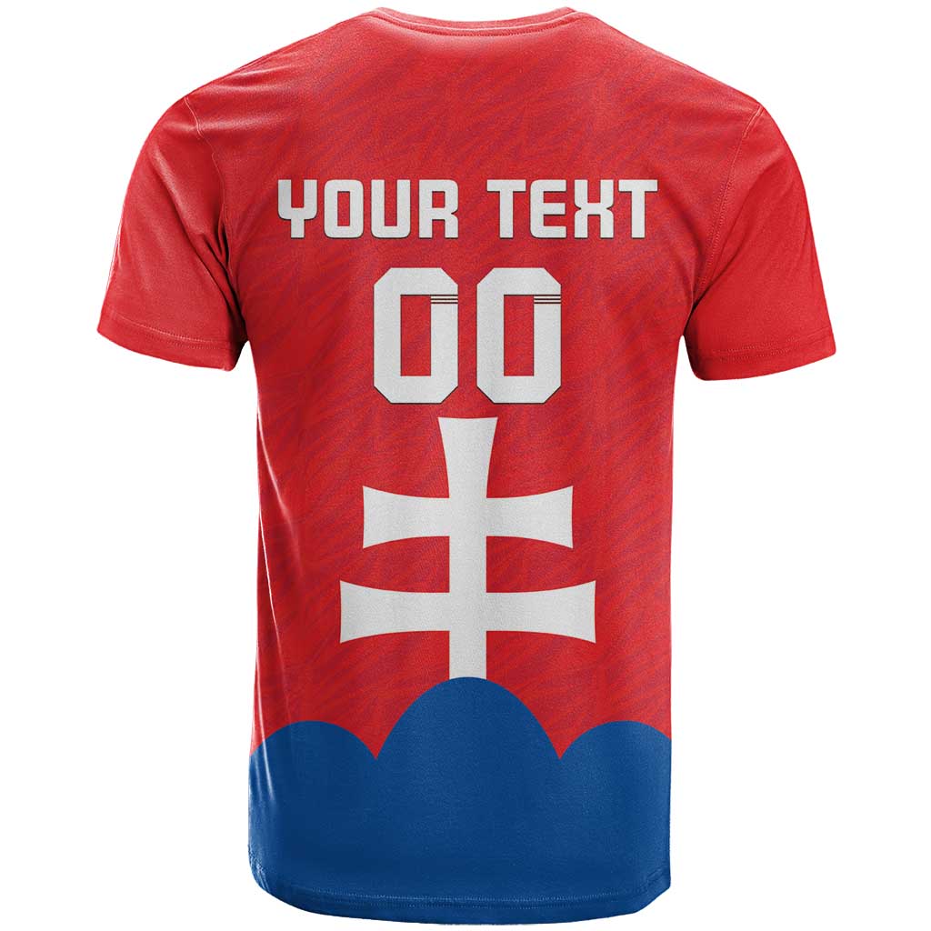 Custom Slovakia Football T-Shirt Come On Sokoli Graphic Tee