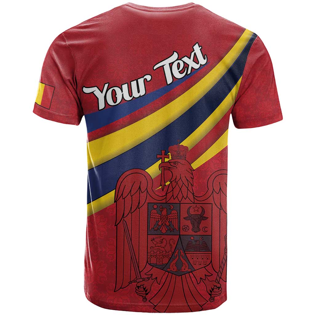 Personalized National Flag Of Romania Day T-Shirt Coat of arms Graphic Tee