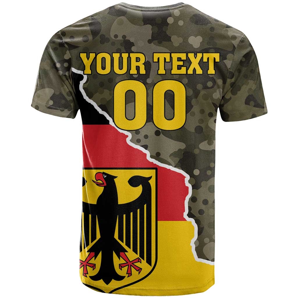 Custom Germany 1990 T-Shirt Coat Of Arms With Camo Patterns Graphic Tee