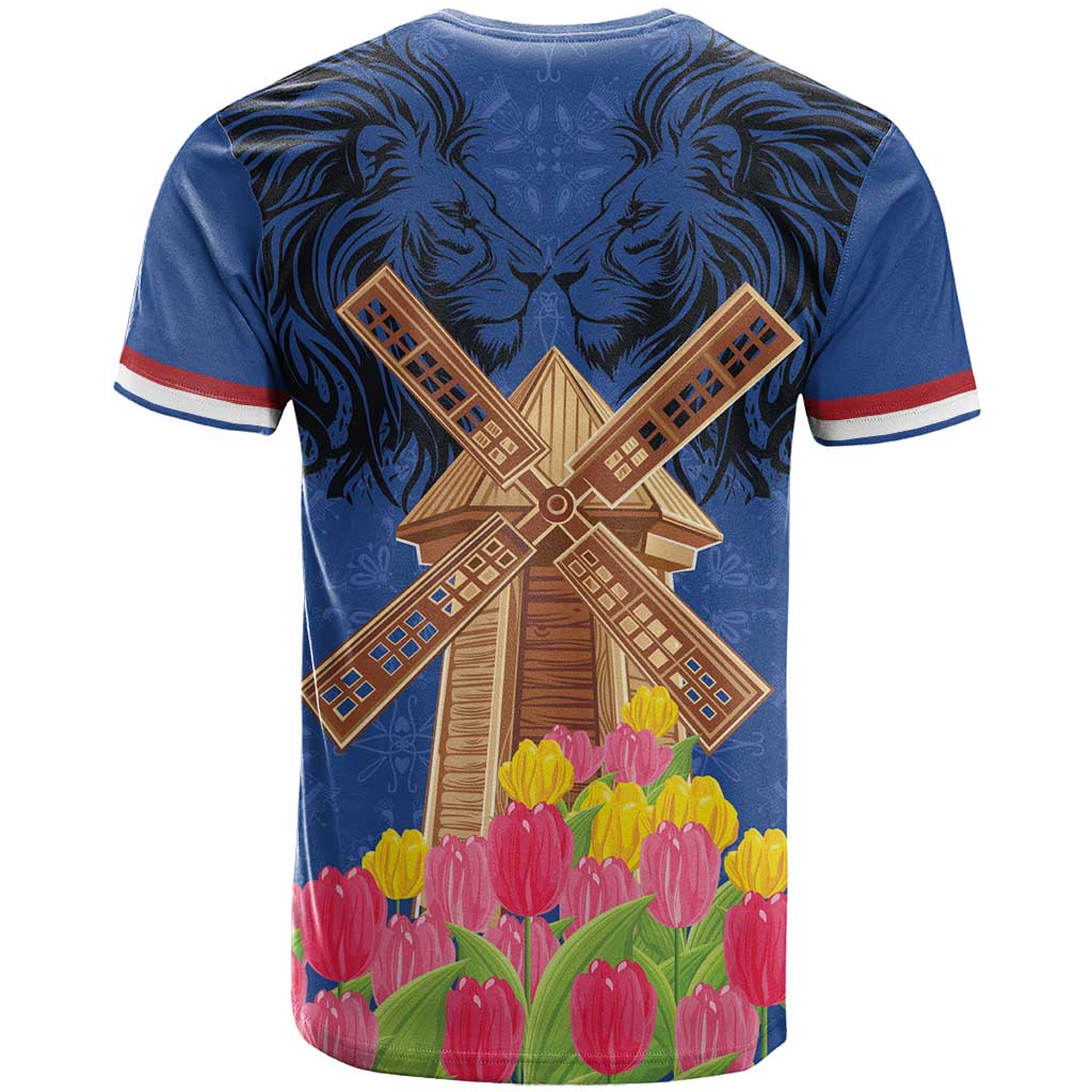 Netherlands Lion T-Shirt Tulip And Windmill Graphic Tee