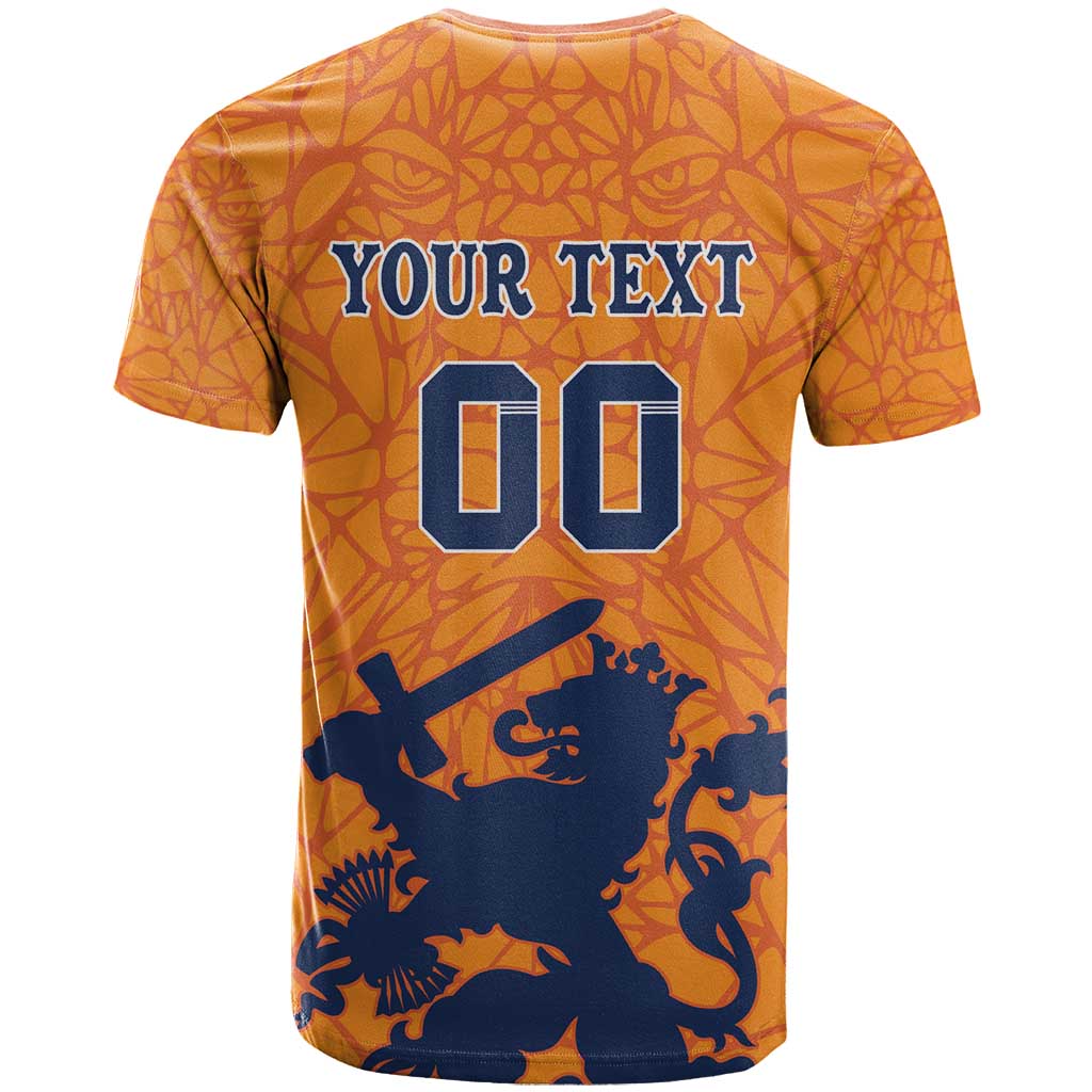 Custom Netherlands Football T-Shirt Holland Lion Graphic Tee